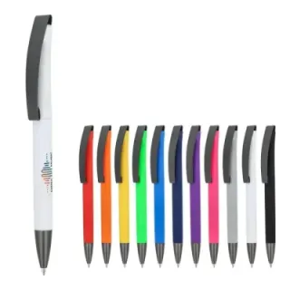 Ballpen Vegas softtouch metal clip - LT87893 (gadzety reklamowe)